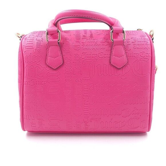 Juicy Couture Free Love Pink Logo Satchel Crossbody Purse - Picture 5 of 14